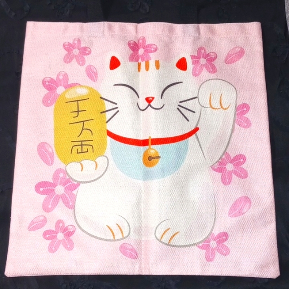 Lucky Kitty Chinese Tote